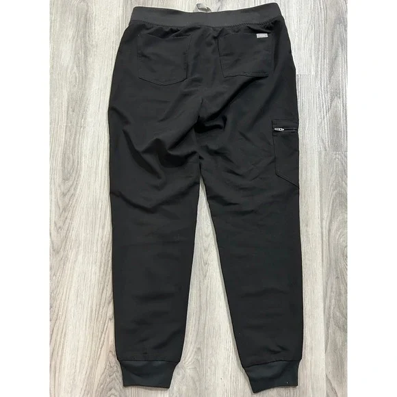 FIGS Zamora Jogger Scrub Pants Black Womens Drawstring Pockets 28 Inseam - Picture 5 of 7